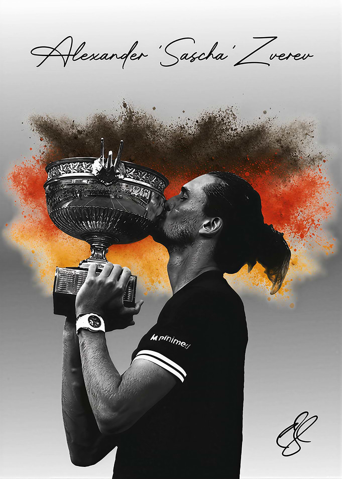 Alexander Zverev kissing trophy