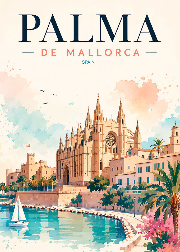 Palma de Mallorca Travel Poster