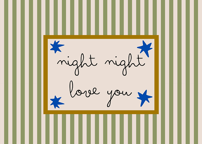 Night Night Love You Text Art