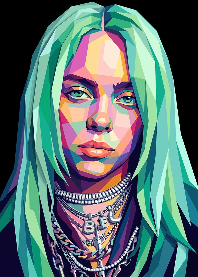 Billie Eilish Pop Art Portrait