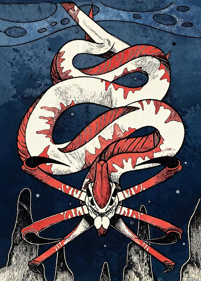 Serpent and Skull Emblem