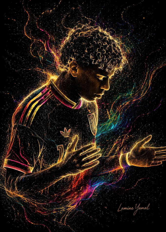 Lamine Yamal Abstract Portrait