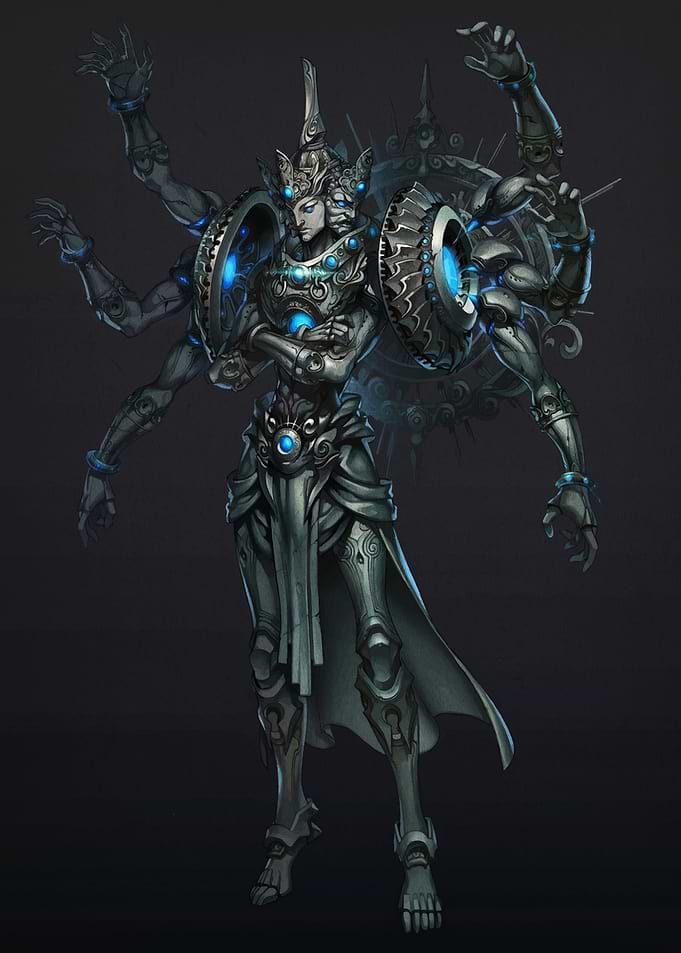 Multi-armed Mechanical Warrior