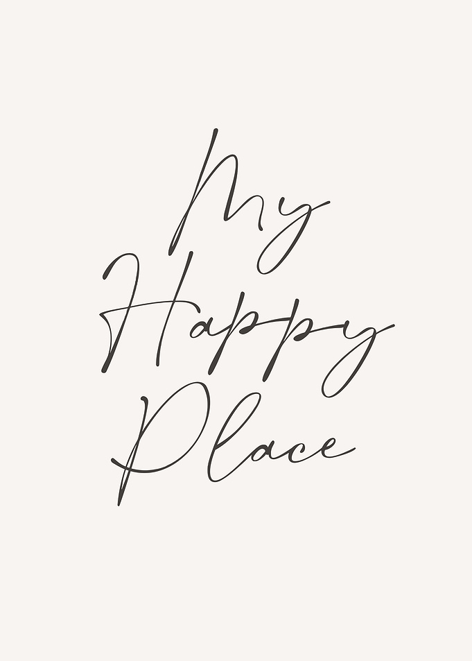 My Happy Place Text Art