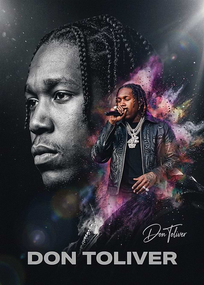 Don Toliver Portrait with Colorful Smoke