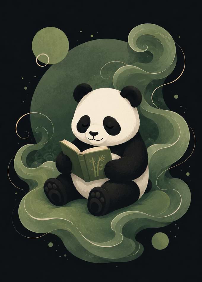Reading Slowly – Thoughtful Panda