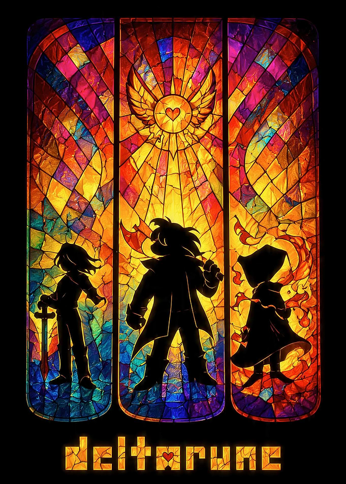 Deltarune Stained Glass Art