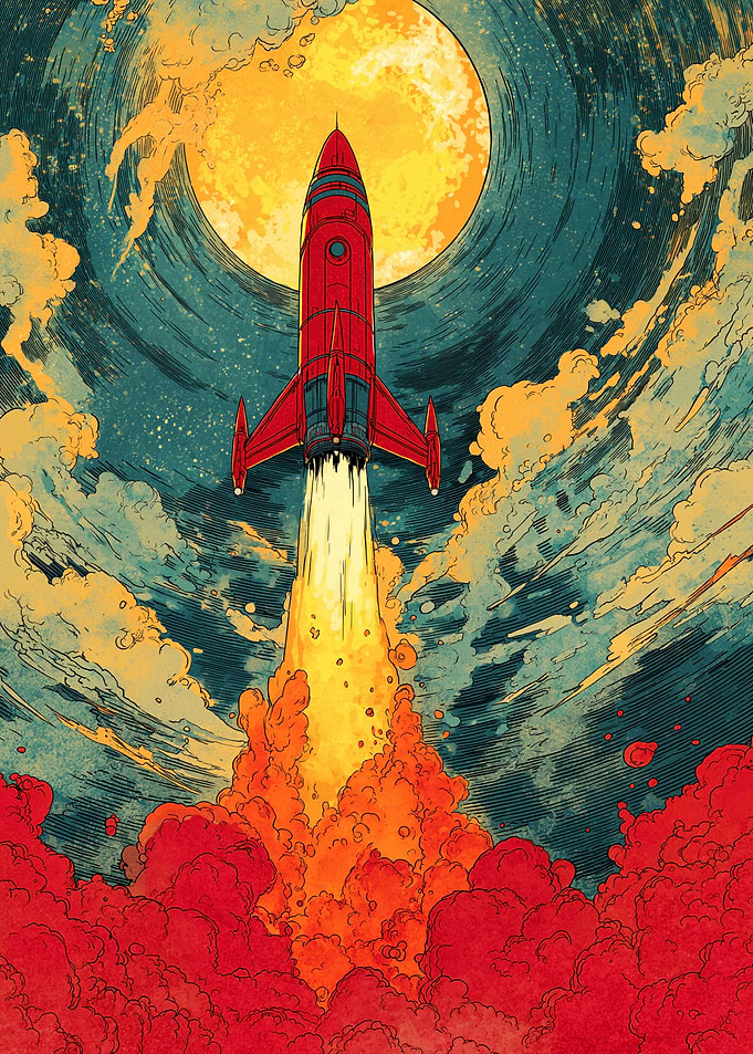 Retro Rocket Launch