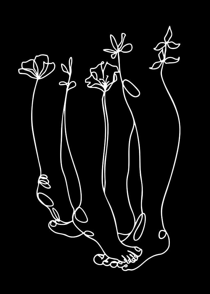 Minimalist Floral Line Art