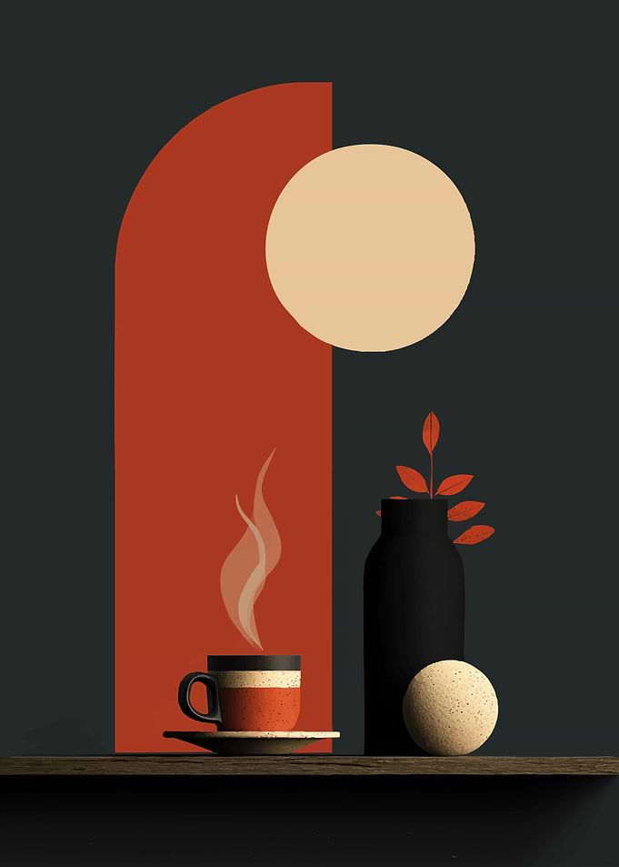 Minimalist Coffee Still Life