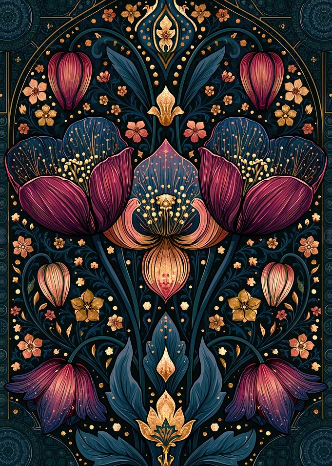 Art Nouveau Floral Pattern