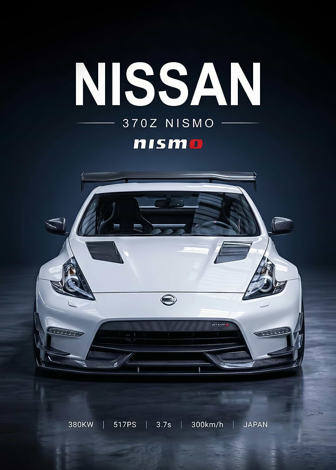 sleek Nissan 370Z Nismo car poster