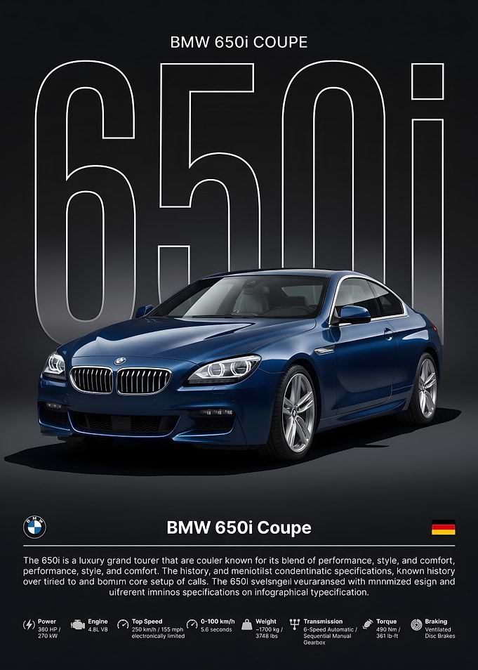 BMW 650i Coupe Advertisement