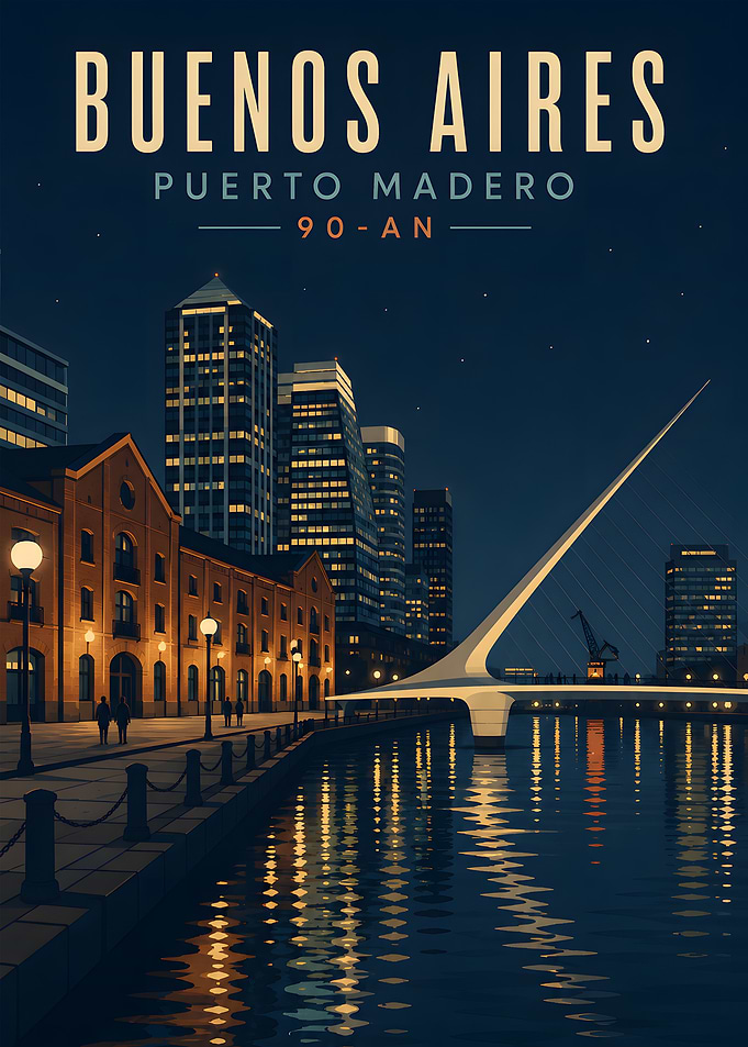 Buenos Aires Puerto Madero Nightscape