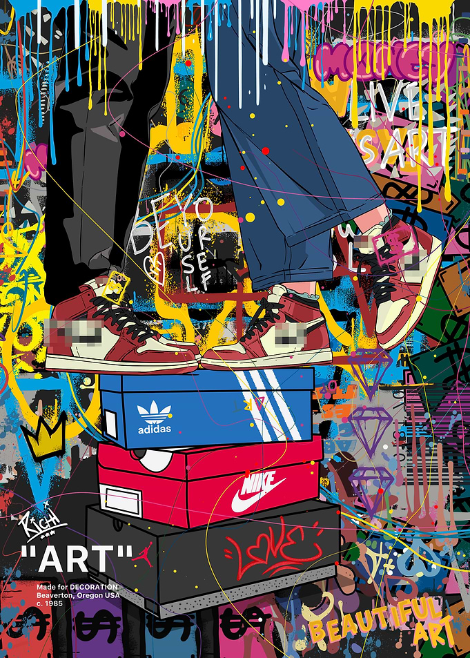 Graffiti Art Love Sneakers