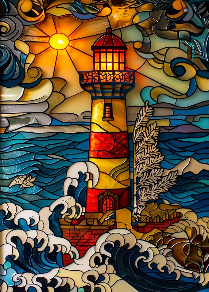 Stained Glass Lighthouse