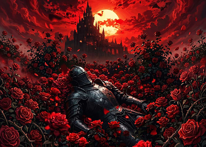 Knight in a Rose Garden