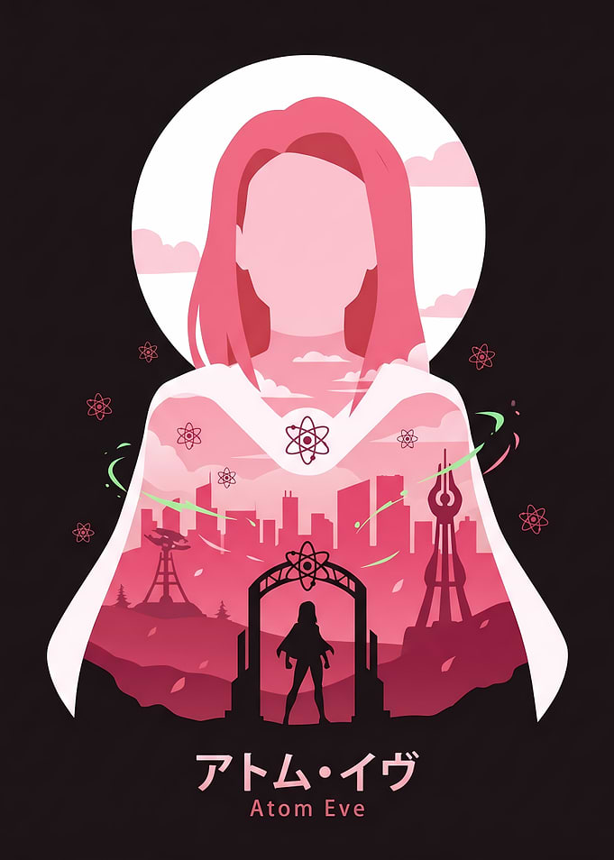 Atom Eve Minimalist Poster