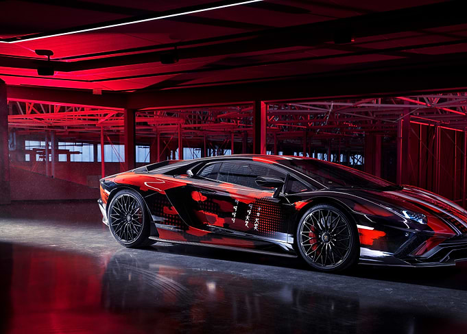 Lamborghini Aventador with Japanese Art Livery