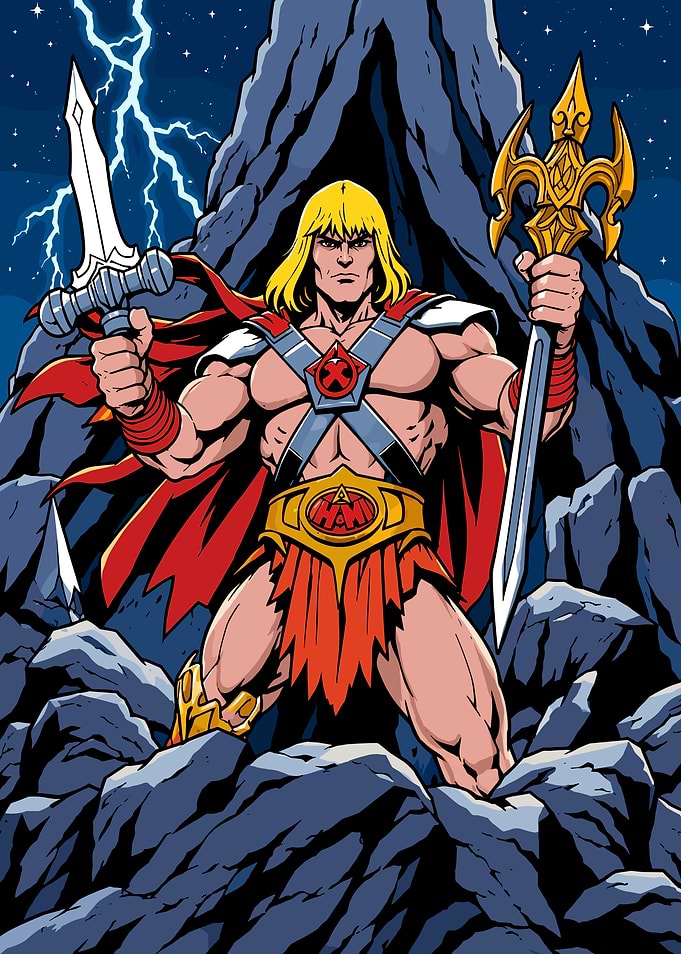 Masters of the Universe He-Man with Sword and Staff