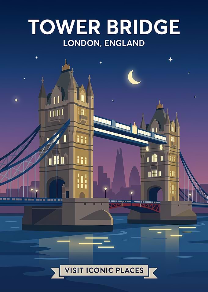 Tower Bridge London at Night