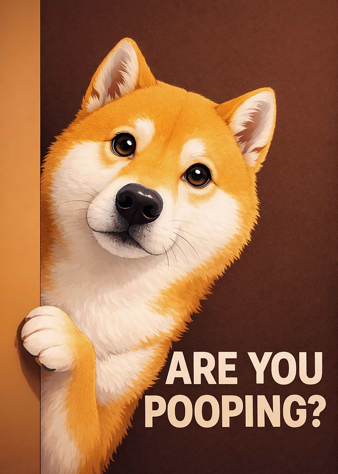 Shiba Inu Are You Pooping