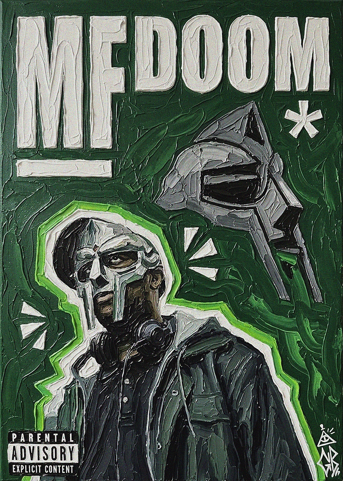 MF DOOM Portrait Painting