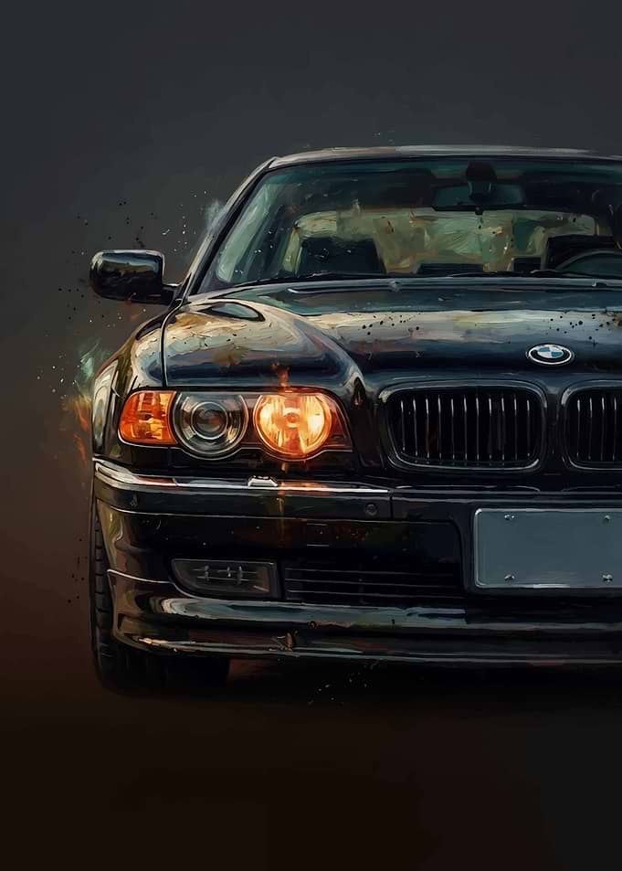 Black BMW Car Front View