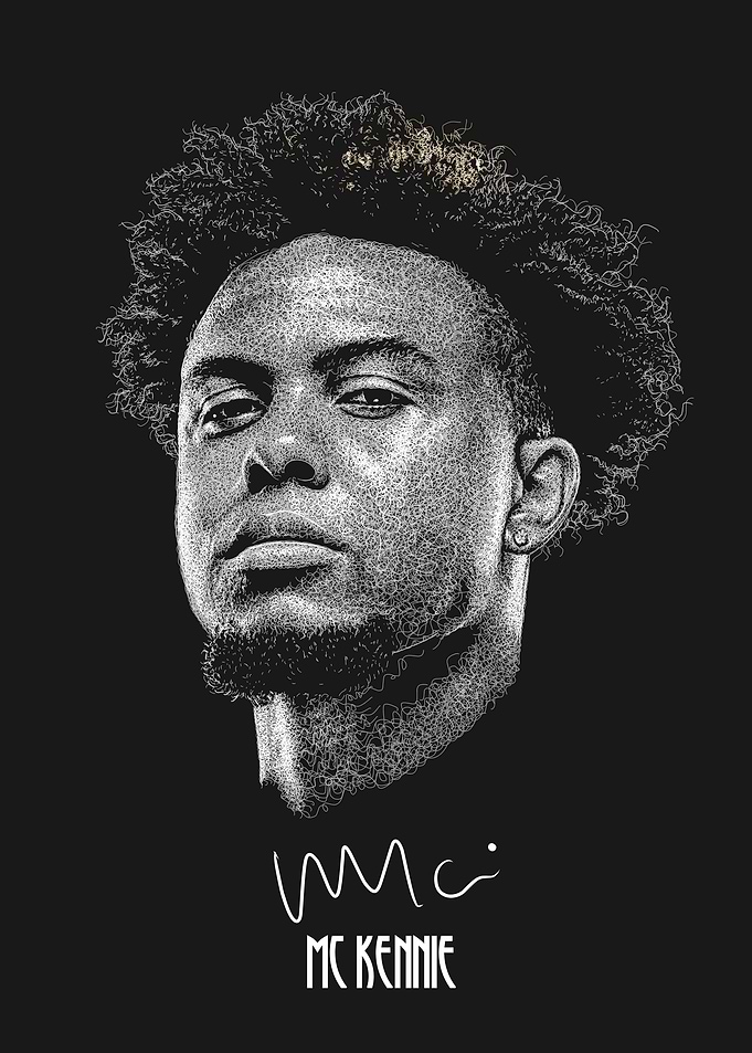 Weston McKennie Scribble art with Signature