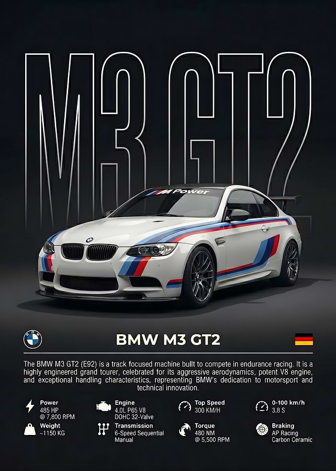 BMW M3 GT2 Race Car