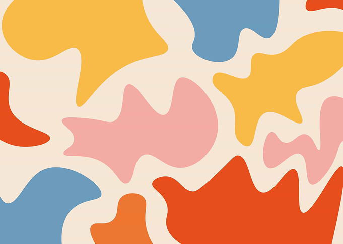Retro Abstract Organic Shapes