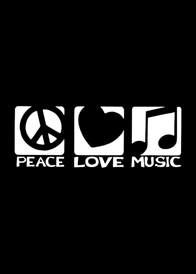 Peace Love Music Symbols