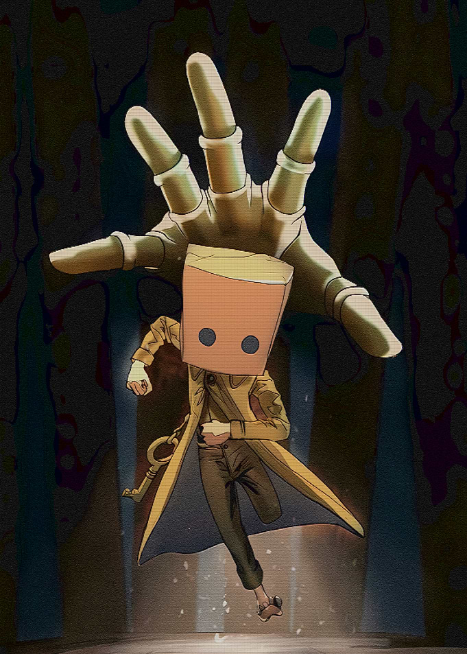 Mono reaching out with a giant hand