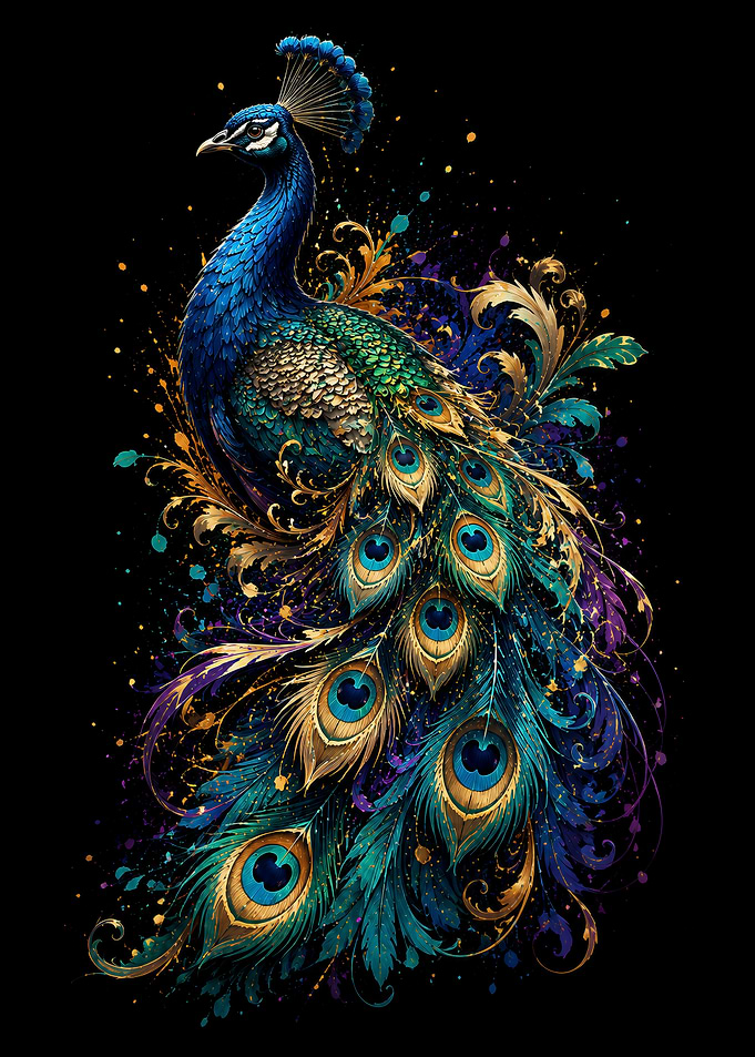 Majestic Peacock with Ornate Feathers