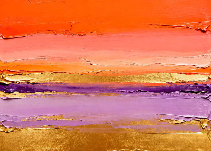 Abstract Textured Landscape Painting