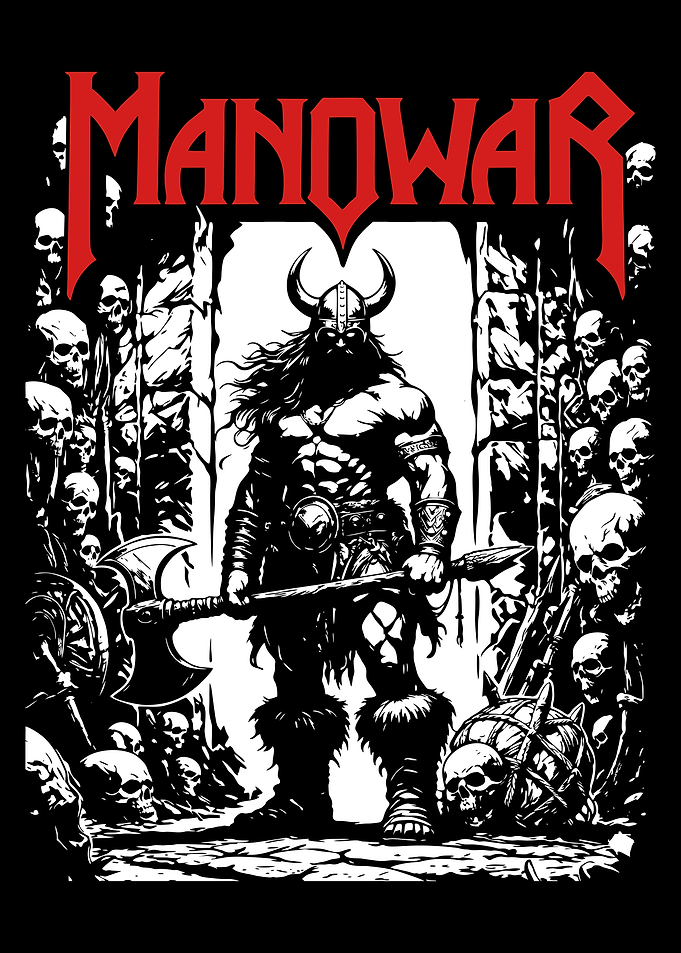 Manowar Viking Warrior with Skulls
