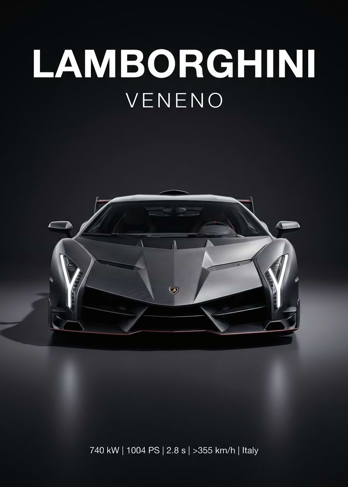 Lamborghini Veneno Poster