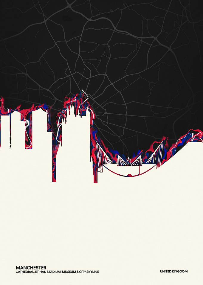 Manchester City Skyline Art