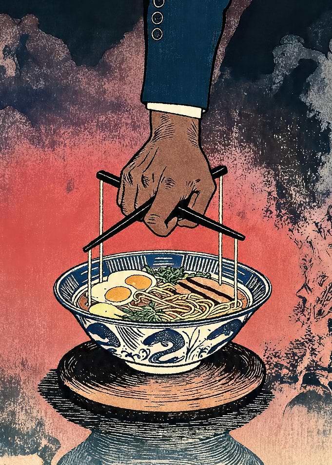Puppet Master Controlling Ramen Bowl