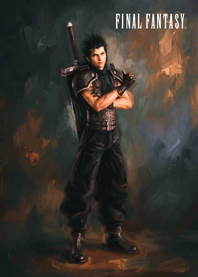 Final Fantasy Zack Fair Painting