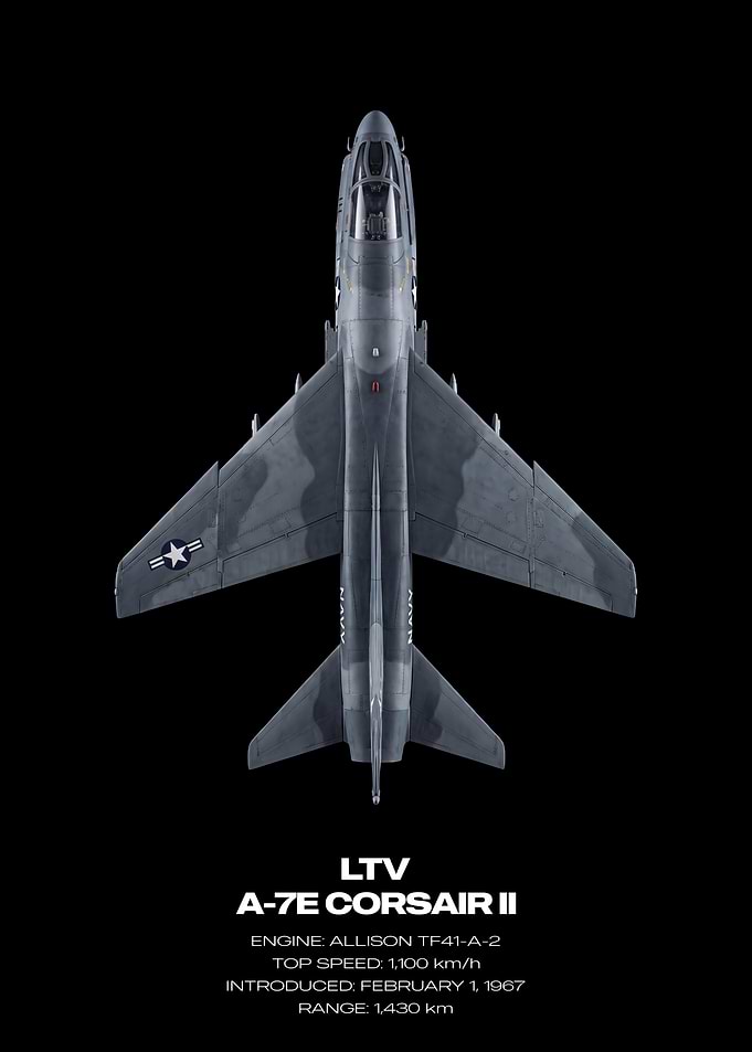 LTV A-7E Corsair II Top View