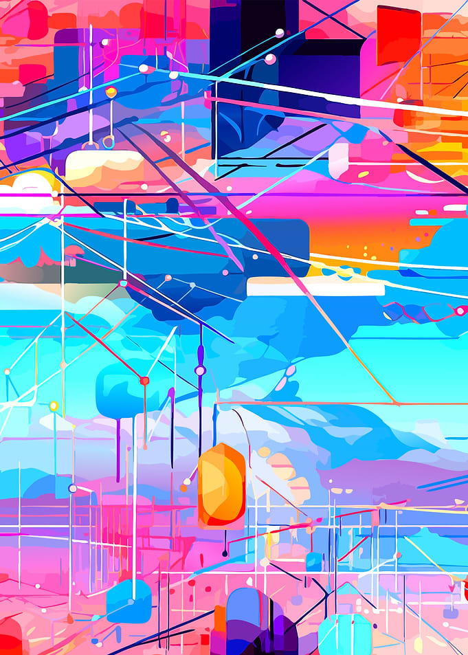 Abstract Digital Network Art