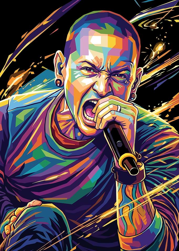 Chester Bennington Pop Art Portrait