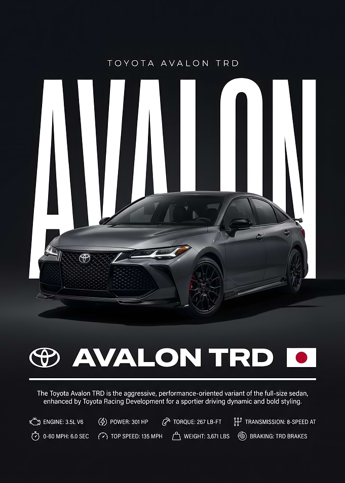 Toyota Avalon TRD Poster
