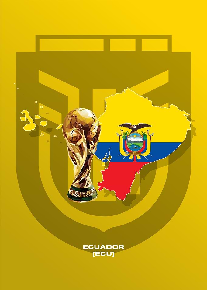 Ecuador World Cup Trophy Map