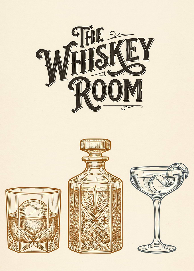 The Whiskey Room Vintage Engraving