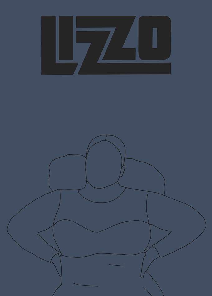 Lizzo Line Art Poster