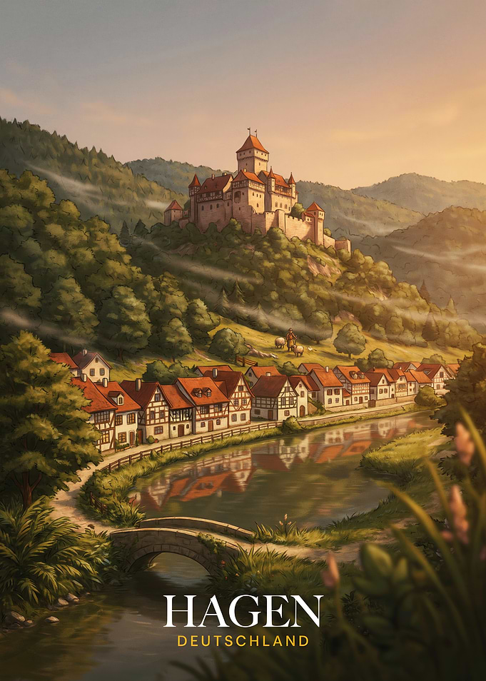 Hagen, Germany Castle and Village
