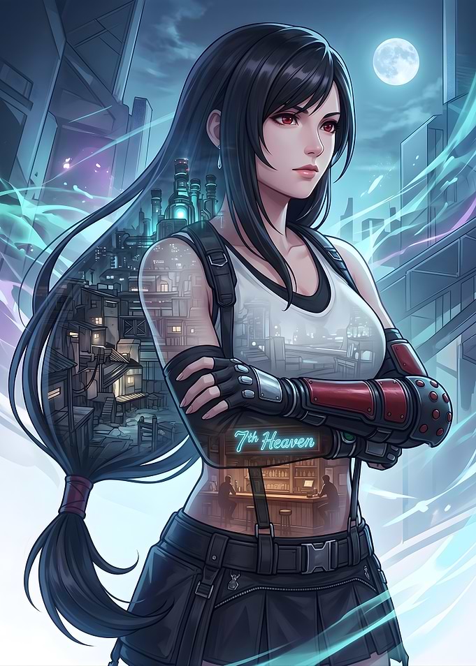Final Fantasy VII Tifa Lockhart in Midgar City