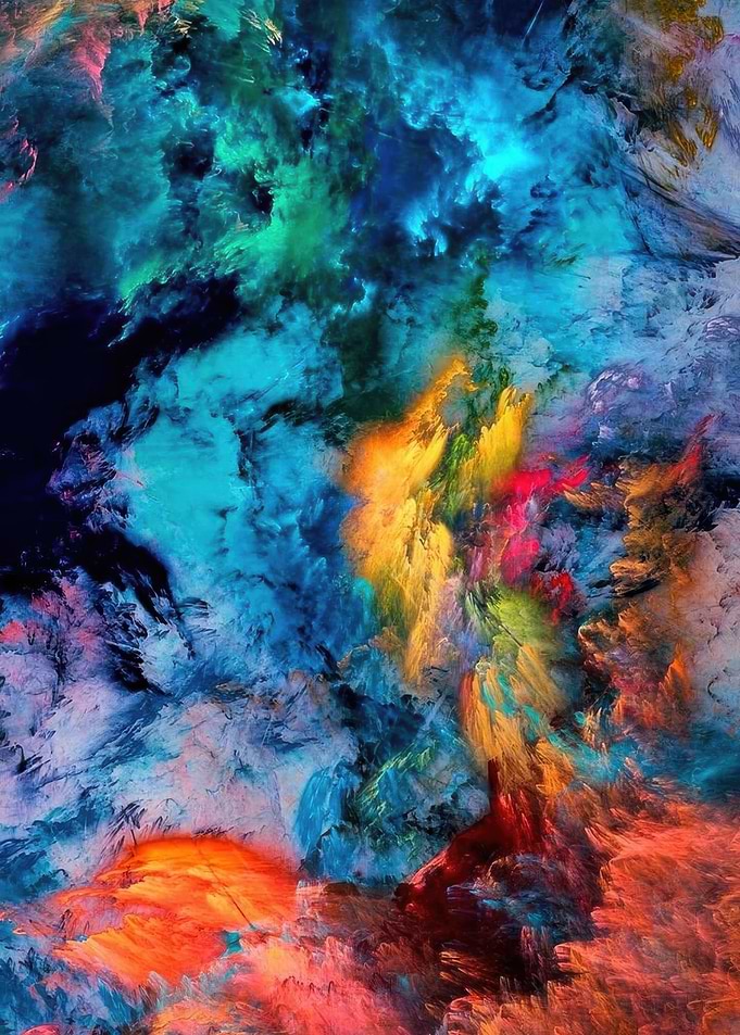 Vibrant Abstract Swirls of Color